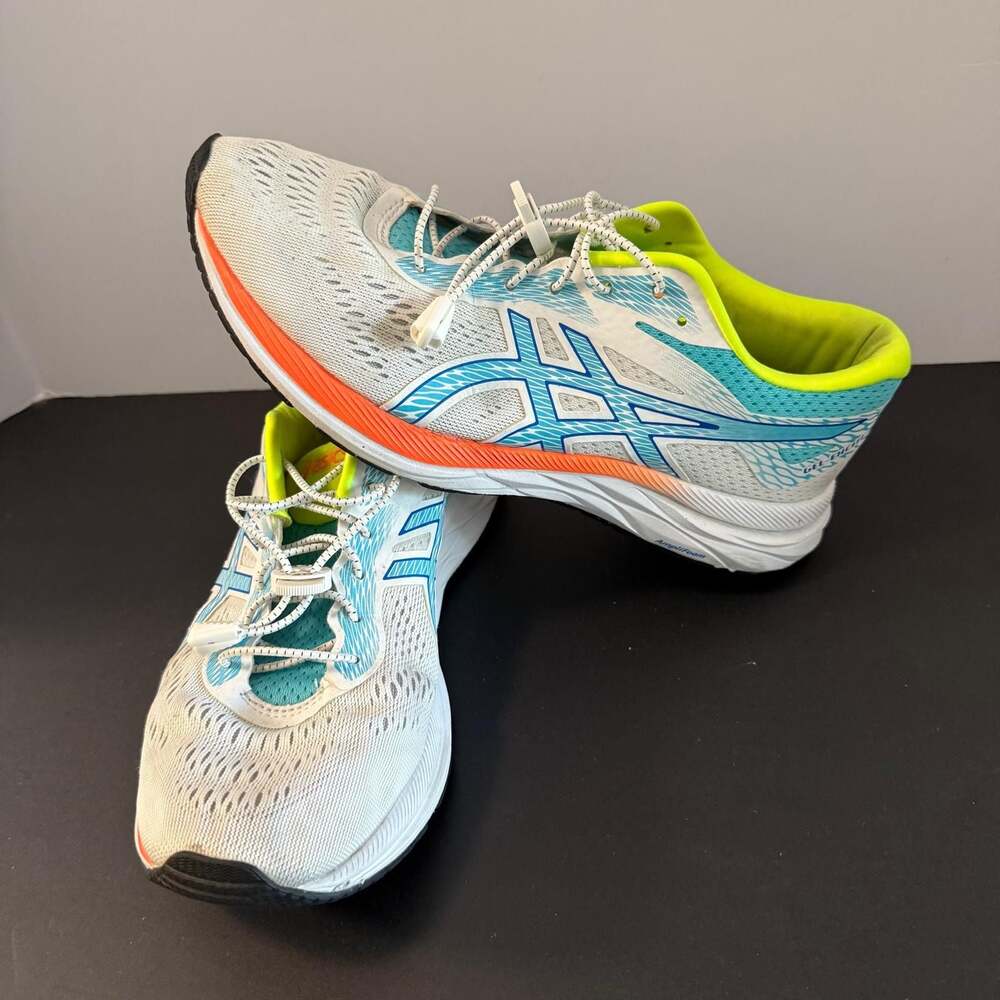 ASICS Gel-Excite 6 Women's Running Shoes White/Blue/Orange Size 10